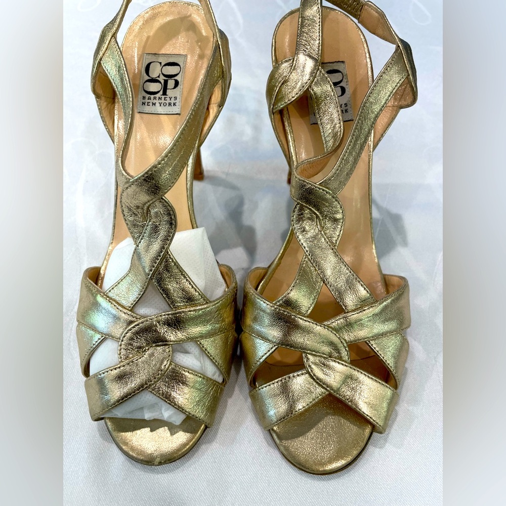CO-OP Gold Strapped Heel